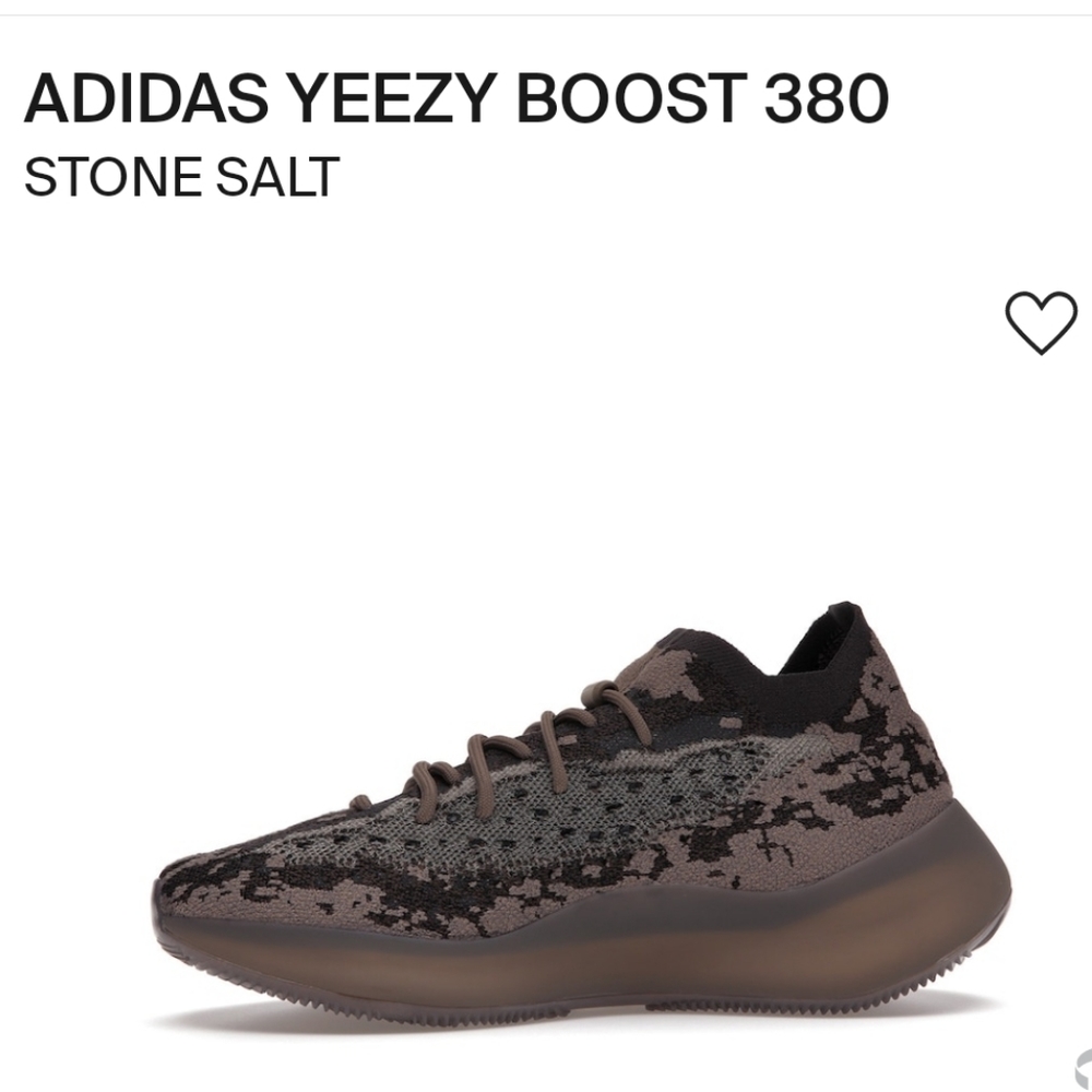 NWT Men's Adidas Yeezy Boost 380 Stone Salt - Picture 5 of 11